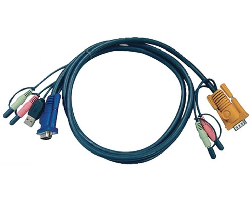 Aten Cable KVM USB con audio y SPHD 3 en 1 de 3 m (Espera 4 dias)
