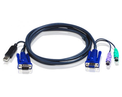 Aten 2L5503UP cable para video, teclado y ratón (kvm) Negro 3 m (Espera 4 dias)