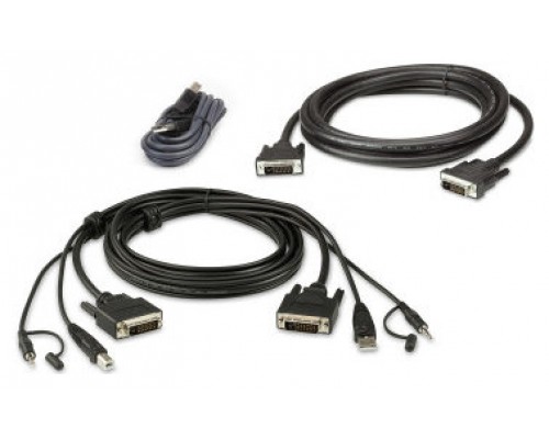 Aten 2L-7D02UDX3 cable para video, teclado y ratón (kvm) 1,8 m Negro (Espera 4 dias)
