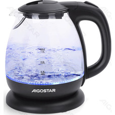 MINI HERVIDOR ELECTRICO DE VIDRIO 2200W 1L NEGRO AIGOSTAR (Espera 4 dias)-SX7 MINI HERVIDOR ELECTRICO DE VIDRIO 2200W 1L NEGRO AIGOSTAR (Espera 4 dias)