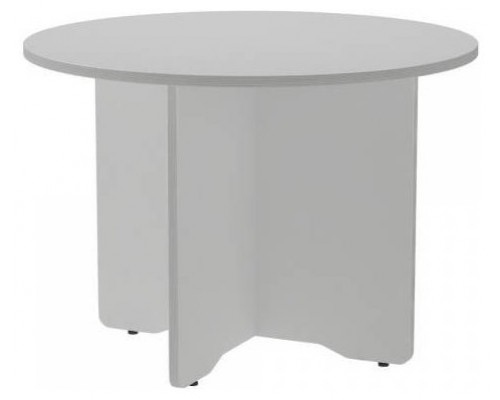 MESA DE REUNIONES REDONDA 100CM DE DIAMETRO. ALTURA 72CM. COLOR: PATA ALUMINIO / TABLERO GRIS ROCADA 3005AN02V24 (Espera 4 dias)