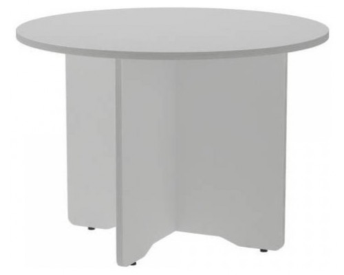 MESA DE REUNIONES REDONDA 100CM DE DIAMETRO. ALTURA 72CM. COLOR: PATA ALUMINIO / TABLERO GRIS ROCADA 3005AB02 (Espera 4 dias)