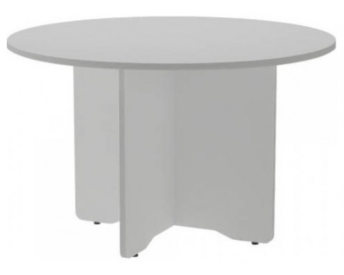 MESA DE REUNIONES REDONDA 120CM DE DIAMETRO. ALTURA 72CM. COLOR: PATA ALUMINIO / TABLERO GRIS ROCADA 3006AN02V24 (Espera 4 dias)