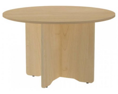 MESA DE REUNIONES REDONDA 120CM DE DIAMETRO. ALTURA 72CM. COLOR: PATA ROBLE / TABLERO ROBLE ROCADA 3006AR08V24 (Espera 4 dias)