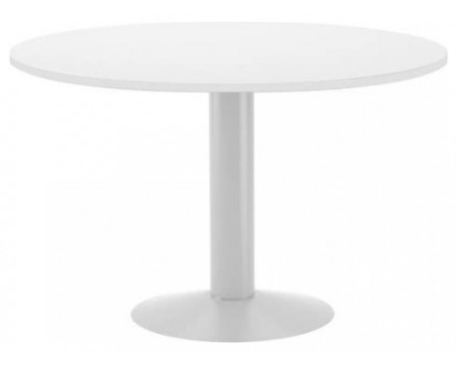 MESA DE REUNIONES REDONDA 120CM DE DIAMETRO. ALTURA 72CM. COLOR: PATA METALICA BLANCA / TABLERO BLANCO ROCADA 3006ATW04 (Espera 4 dias)