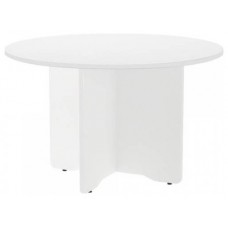 MESA DE REUNIONES REDONDA 120CM DE DIAMETRO. ALTURA 72CM. COLOR: PATA BLANCA / TABLERO BLANCO ROCADA 3006AW04V24 (Espera 4 dias)