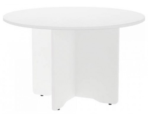 MESA DE REUNIONES REDONDA 120CM DE DIAMETRO. ALTURA 72CM. COLOR: PATA BLANCA / TABLERO BLANCO ROCADA 3006AW04V24 (Espera 4 dias)
