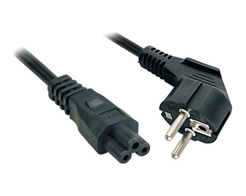 Lindy 2m, CEE 7/7 - IEC 320 C5 Negro CEE7/7 C5 acoplador (Espera 4 dias)