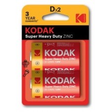 PILAS D LR20 KODAK EXTRA HEAVY DUTY ZINC PACK 2-SX2 PILAS D LR20 KODAK EXTRA HEAVY DUTY ZINC PACK 2