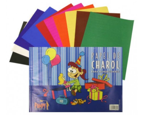 CUADERNO DE PAPEL CHAROL 10 HOJAS COLORES 33 X 23 CM. BISMARK 313634 (Espera 4 dias)