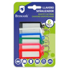 BLISTER 6 LLAVEROS SEÑALIZADORES BISMARK 317818 (Espera 4 dias)