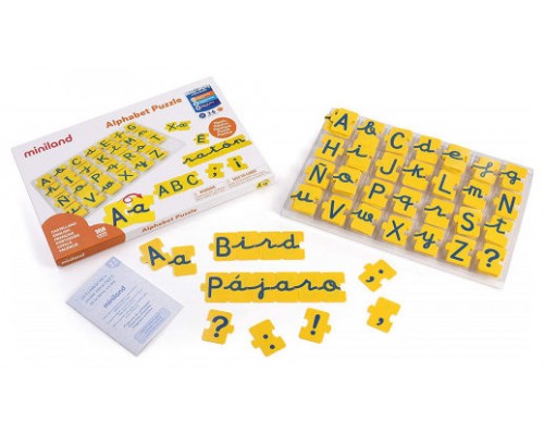 JUEGO ABECEDARIO MAYUSCULAS Y MINUSCULAS 168 PIEZAS MINILAND 31875 (Espera 4 dias)