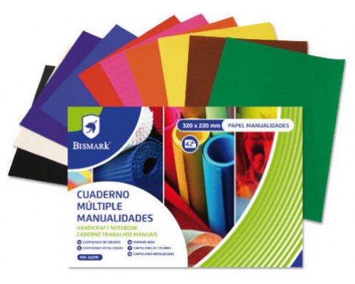 CUADERNO MULTIPLES MANUALIDADES 42 HOJAS COLORES 32 X 22 CM. BISMARK 322741 (Espera 4 dias)