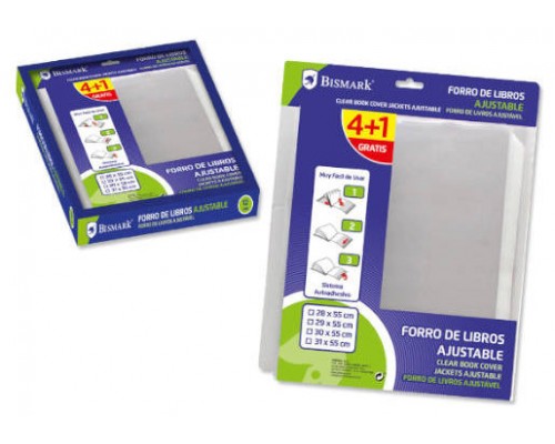 PACK 4+ 1 FORRALIBROS BISMARK AJUSTABLE 29 X 55 BISMARK 326266 (Espera 4 dias)