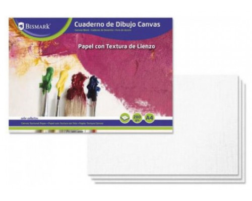 CUADERNO DE DIBUJO CANVAS 280 GRMS / 10 HOJAS A4 BISMARK 328432 (Espera 4 dias)