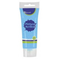 BOTE PINTURA ACRILICA 75 ML AZUL CON GLITTER BISMARK 328674 (Espera 4 dias)