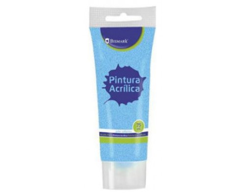 BOTE PINTURA ACRILICA 75 ML AZUL CON GLITTER BISMARK 328674 (Espera 4 dias)