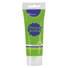 BOTE PINTURA ACRILICA 75 ML VERDE CON GLITTER BISMARK 328675 (Espera 4 dias)