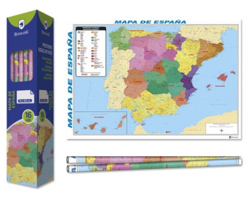 Bismark Poster Mapa de España 70 x 100 сm (Espera 4 dias)