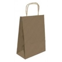 BOLSA PAPEL CON ASAS KRAFT MARRON M 27X12X37 CM BISMARK 329838 (MIN25) (Espera 4 dias)