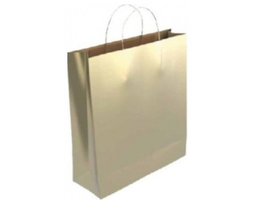 BOLSA PAPEL CON ASAS KRAFT ORO M 27X12X37 CM BISMARK 329846 (MIN25) (Espera 4 dias)