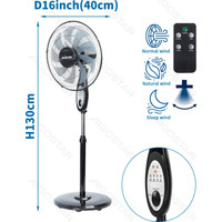 VENTILADOR DE PIE 55W NEGRO AIGOSTAR (Espera 4 dias)