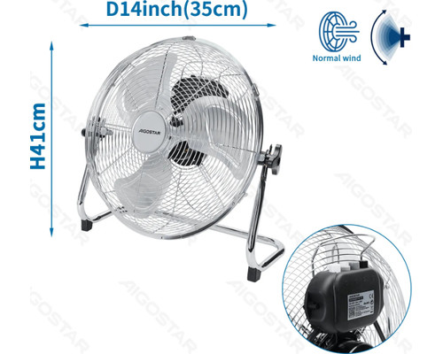 VENTILADOR DE SUELO INDUSTRIAL 60W CROMADO AIGOSTAR (Espera 4 dias)-SX15 VENTILADOR DE SUELO INDUSTRIAL 60W CROMADO AIGOSTAR (Espera 4 dias)