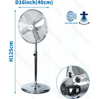 VENTILADOR DE PIE 50W CROMADO AIGOSTAR (Espera 4 dias)