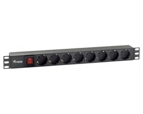 REGLETA ALIMENTACION RACK 19" 1U 8 TOMAS