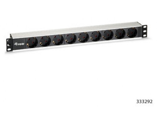REGLETA ALIMENTACION ALUMINIO RACK 19" 1U 9 TOMAS