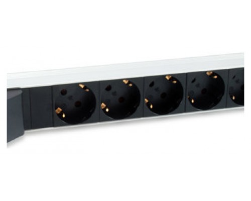 REGLETA ALIMENTACION ALUMINIO RACK 19" 1U 6 TOMAS