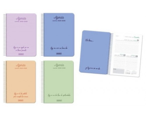 AGENDA ESCOLAR 2025-2026 POSITIVE 4º 2DIA PAGINA TAPA CARTON INGRAF 333357 (Espera 4 dias)