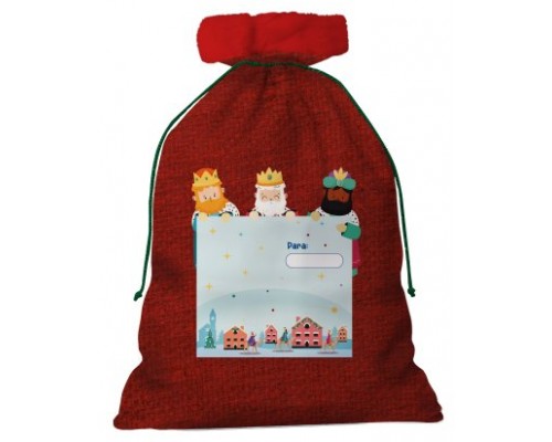 SACO REGALOS REYES MAGOS GRANDE 49X69 CM BISMARK 333594 (Espera 4 dias)