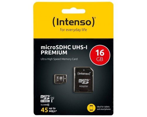 Intenso 3423470 Micro SD UHS-I Premium 16GB c/adap