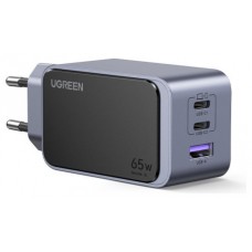 Ugreen Nexode Air 65W sieninis kroviklis, USB + 2x USB-C pilkos spalvos Ordenador portátil, Teléfono móvil, Ratón, Portátil, Batería portátil, Tableta Gris Corriente alterna Carga rápida Interior (Es-SX11 Ugreen Nexode Air 65W sieninis kroviklis, USB + 2x USB-C pilkos spalvos Ordenador portátil, Teléfono móvil, Ratón, Portátil, Batería portátil, Tableta Gris Corriente alterna Carga rápida Interior (Es