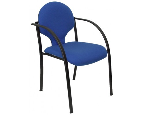 PIQUERAS Y CRESPO Pack 2 sillas Hellin chasis negro bali azul