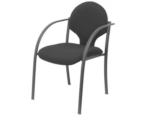 PIQUERAS Y CRESPO Pack 2 sillas Hellin chasis negro bali negro