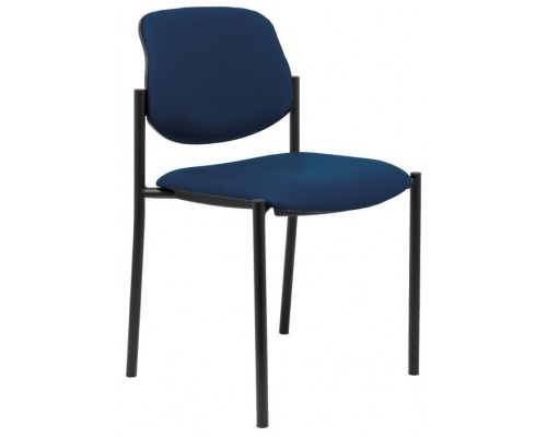 PIQUERAS Y CRESPO NOWY STYL Silla fija Styl similpiel azul marino chasis negro