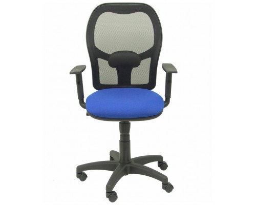 PIQUERAS Y CRESPO Silla Alocen malla negra asiento bali azul brazos regulables