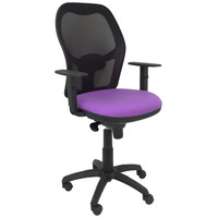 PIQUERAS Y CRESPO Silla Jorquera malla negra asiento bali lila-24SX PIQUERAS Y CRESPO Silla Jorquera malla negra asiento bali lila