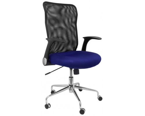 PIQUERAS Y CRESPO Silla Minaya respaldo malla negro asiento 3D azul