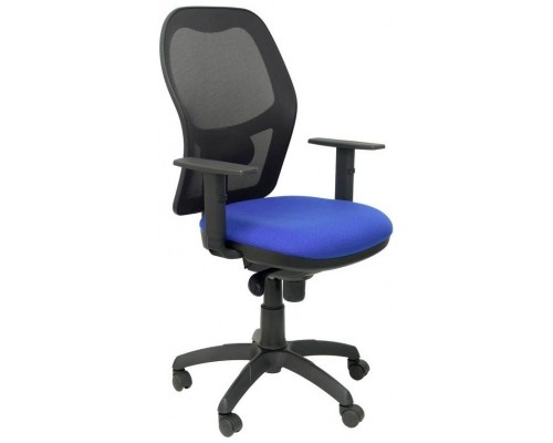 PIQUERAS Y CRESPO Silla Jorquera malla negra asiento bali azul
