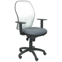 PIQUERAS Y CRESPO Silla Jorquera malla blanca asiento bali gris oscuro-24SX PIQUERAS Y CRESPO Silla Jorquera malla blanca asiento bali gris oscuro