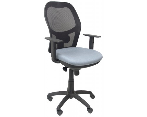 PIQUERAS Y CRESPO Silla Jorquera malla negra asiento bali gris claro