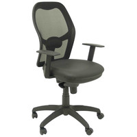 PIQUERAS Y CRESPO Silla Jorquera malla negra asiento similpiel negro-29SX PIQUERAS Y CRESPO Silla Jorquera malla negra asiento similpiel negro