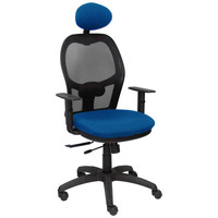 PIQUERAS Y CRESPO Silla Jorquera traslack malla negra asiento bali azul brazos regulables y cabecero-23SX PIQUERAS Y CRESPO Silla Jorquera traslack malla negra asiento bali azul brazos regulables y cabecero