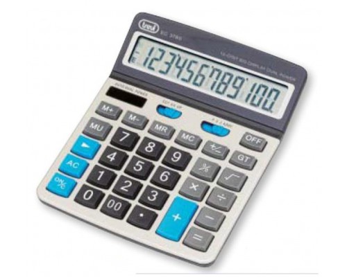 CALCULADORA TREVI EC 3780 12C DESK ELECTRONIC CALCULATOR SILVER