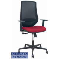 PIQUERAS Y CRESPO Silla Mardos sincro malla negra bali granate brazo regulable