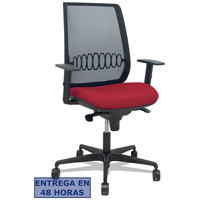 PIQUERAS Y CRESPO Silla Alares sincro malla negra bali granate brazo regulable