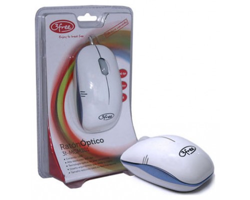 MOUSE 3FREE MCM101/WB DISEÂ¥O BLANCO AZUL